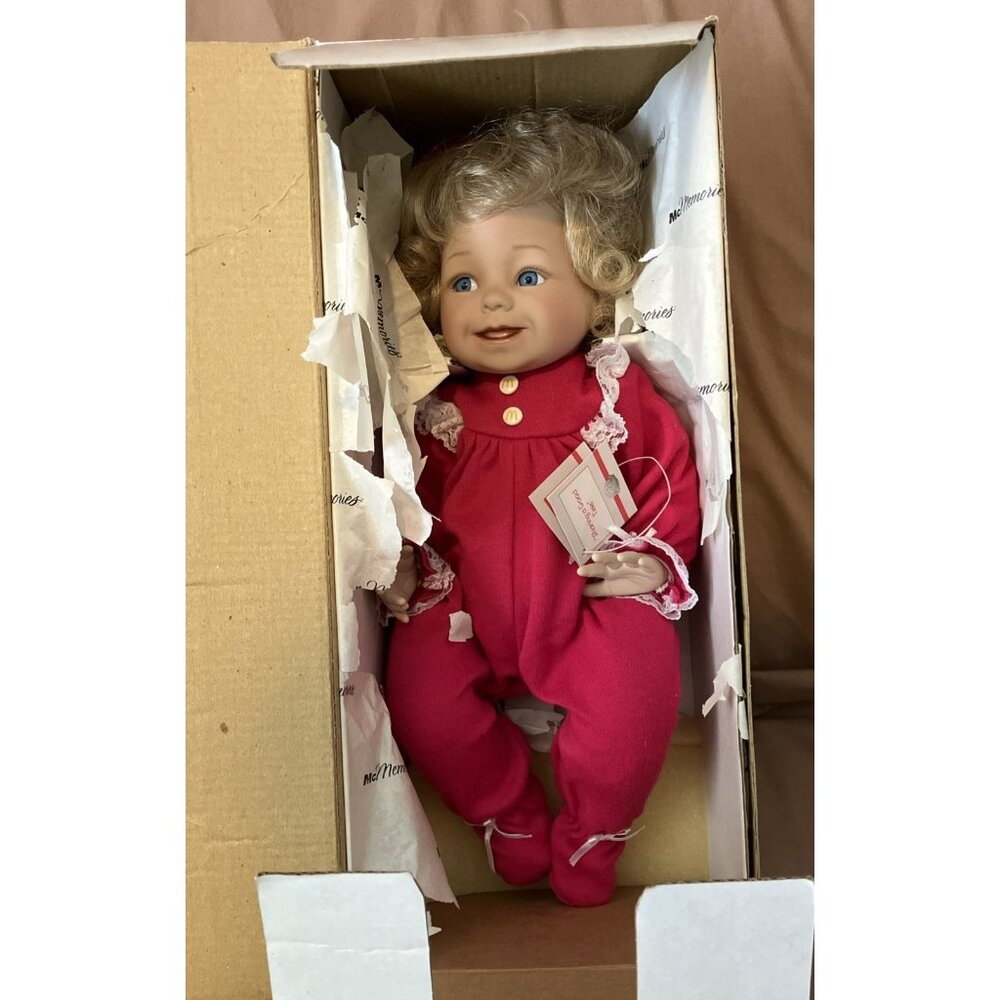 1996 McDonalds Porcelain Doll & Grimace “Sharing A Good Time” By Dianna Effner